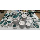 A large selection of Denby Green Wheat dinner and tea ware , approx 160 pieces