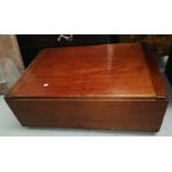 A wooden military ammunition box with