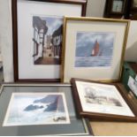 A set of 4 pencil signed prints, various artists, 3 limited editions