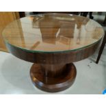 An Art Deco circular pedestal table