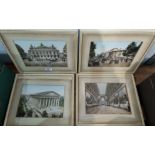 A set of 4 coloured mezzotints: Parisian scenes