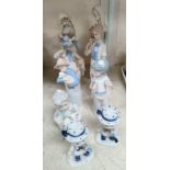 A selection of Lladro figures by "Dex"; etc.