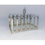 A square 6 division toast rack, Birmingham 1933, 3oz