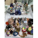 A large selection of miniature china and trinket ware