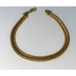 An 18 carat hallmarked gold bracelet, herringbone pattern, 6.5 gm