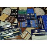 A selection of EPNS boxed cutlery