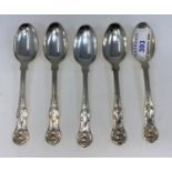 A set of 4 Kings Pattern tea spoons London 1846, 5.4oz