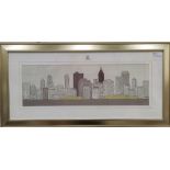Ulyana Hammond: New York Skyline, oil on board, signed, 24 x 73 cm framed and glazed; Continental: