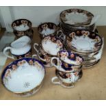 An Imari patterned part tea service.