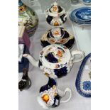 An early Victoria 8 piece part tea set ,"Gaudy Welsh"