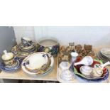 A Continental porcelain group and a selection of decorative pottery etc. including David Winter