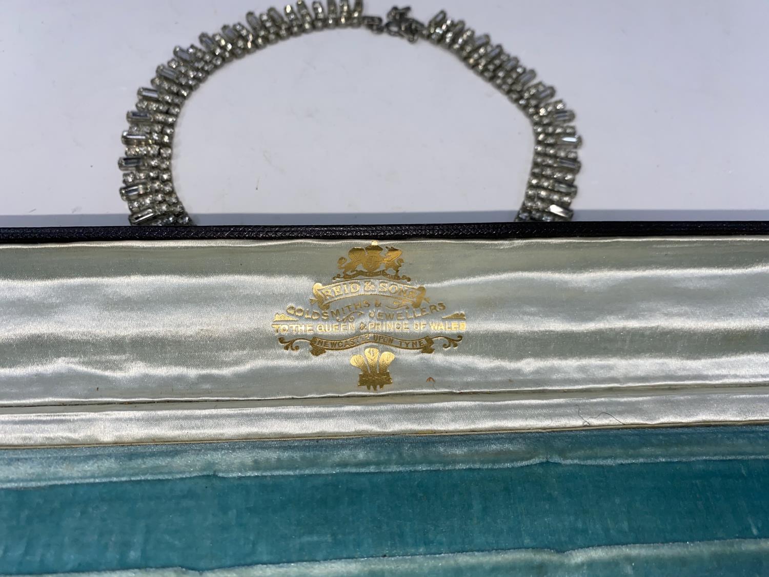 A mid 20th century diamante necklace in a Victorian Case - Image 4 of 4