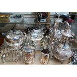 A selection of silver plate