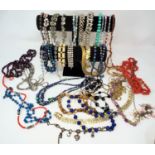 A good selection of costume jewellery - necklaces