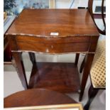 A silver plated canteen of Dubarry pattern cutlery in mahogany table/stand