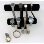 A large selection of Ladies & Gents designer/costume watches; mainly quartz movements etc.