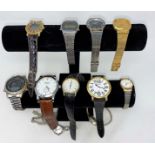 A large selection of Ladies & Gents designer/costume watches; mainly quartz movements etc.