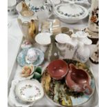 A continental part coffee set; a selection of decorative china by Wedgwood, Aynsley; etc.