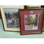 Arthur Delaney: 2 limited edition prints "Protest in Albert Square" & Manchester street scene,