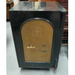 A large vintage safe by J Cartwright & Sons 'Improved Fire & Theft Proof Safemakers West Bromwich,