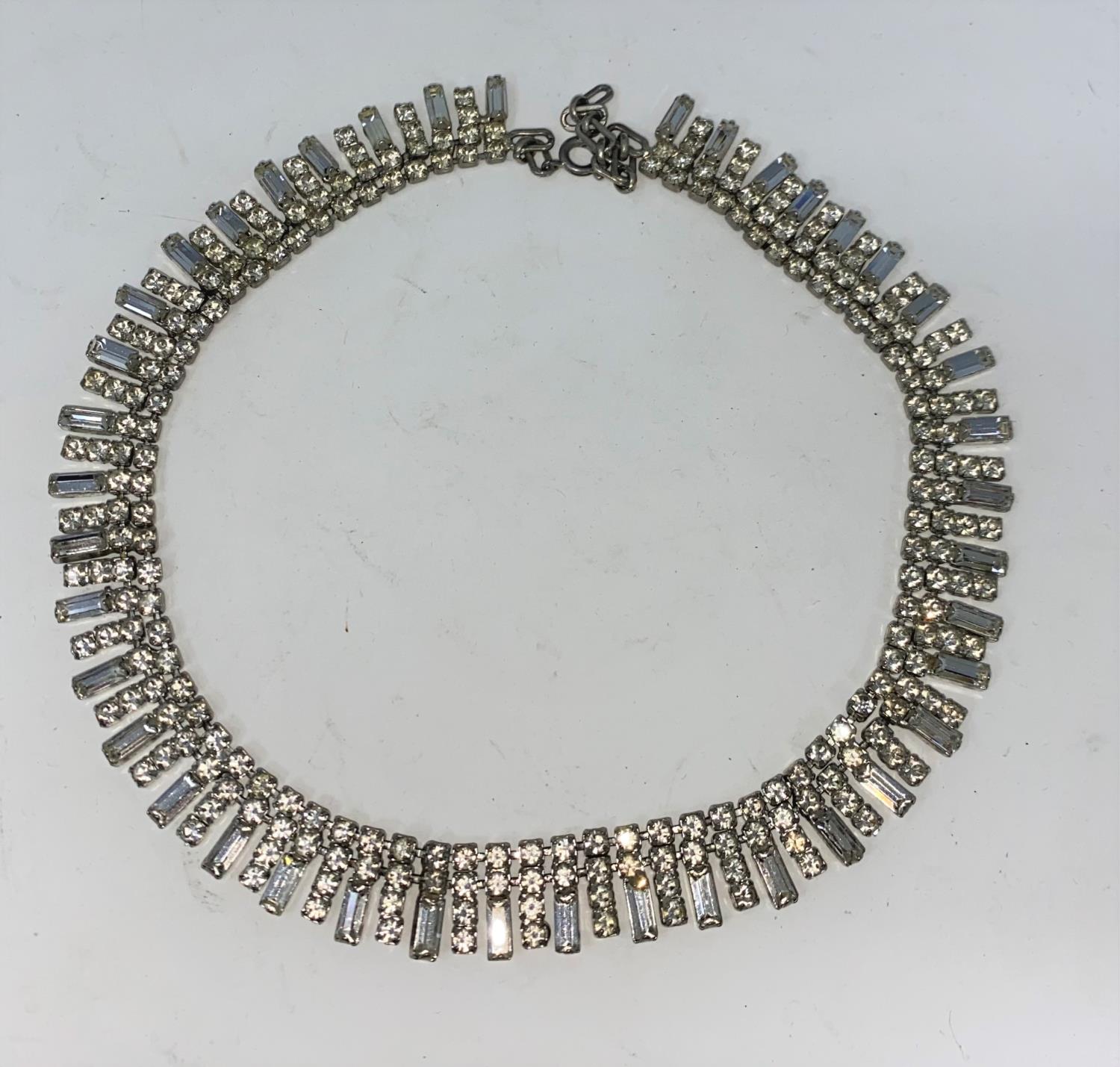 A mid 20th century diamante necklace in a Victorian Case - Image 3 of 4