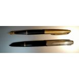 2 x 1960's fountain pens - 1 a Parker, the other Watermans