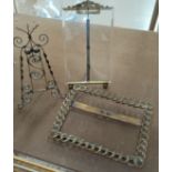 A brass linked ring photograph frame 180cm, 2 other Edwardian frames