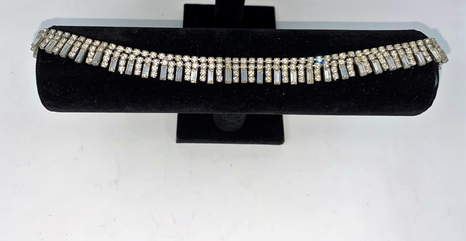 A mid 20th century diamante necklace in a Victorian Case - Image 2 of 4