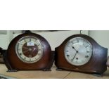 Two 1930's oak cased mantel clocks