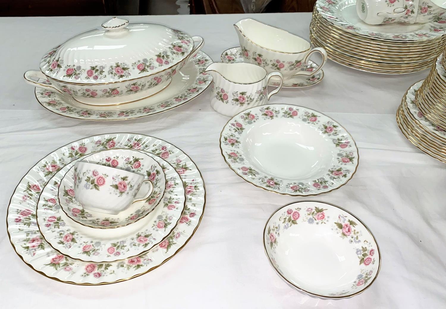 A Minton Spring Bouquet dinner and tea service approx. 70 pieces, and another Minton part tea
