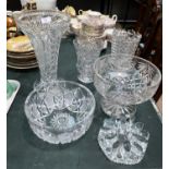 A selection of glass bowls, vases etc.