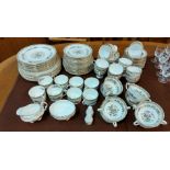 A Coalport 'Ming Rose' part dinner and tea service approx 88 pieces
