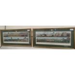 19th century style print: The Godolphin Barb, framed and glazed; a reproduction pair of 19th century