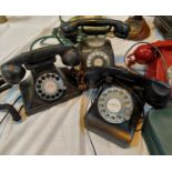 3 vintage 1940's/50's telephones
