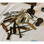 Collectable corkscrews, penknives etc