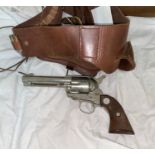 An MGC Calibre 44 replica revolver with holster belt