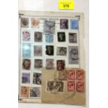 A single sheet of Victorian stamps including 1d Black
