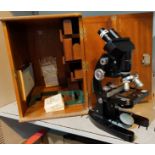 A TS Bench Microscope and another small microscope