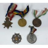 WWI 14-15 Star and Victory medal to J.H. Dixon, Steward Marine Fleet Auxiliary; a Valcartier Camp