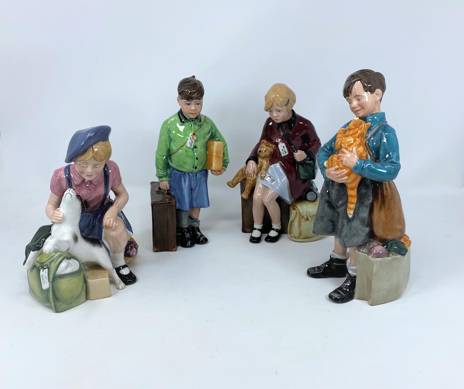 4 Ltd edition Royal Doulton "Children of the Blitz" figures - Welcome Home HN3299; The Boy Evacuee