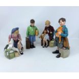 4 Ltd edition Royal Doulton "Children of the Blitz" figures - Welcome Home HN3299; The Boy Evacuee