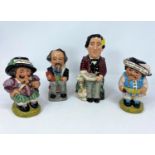 4 Royal Doulton Ltd Edition Toby Jugs - Lewis Carroll D7078; Charles Dickens D6997; Mansion House