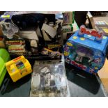 3 originally boxed robot dogs - Cyber Dog & 2 others; Teenage Ninja Turtle torch & 4 T-Max disco