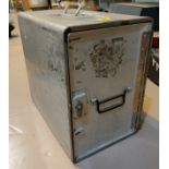 An aluminium aeroplane hot food cabinet