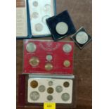 A 1941 GB coin set 2/6 to farthing, retains original lustre, a Guernsey £5 RAF proof finish, a small