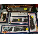 5 originally boxed Bacchmann 00 locomotives - 4-6-0 loco & tender, Type 4 ICO Diesel loco, 0-6-0