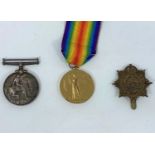 WWI a pair of medals to T4 - 065185 Dvr. G. Bel field, ASC, an ambulance driver, casualty, with