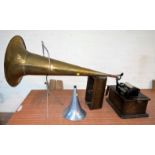 Edison combination standard phonograph with table horn all ...... cylinders etc. recording