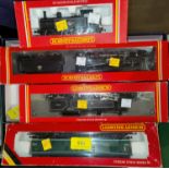 4 originally boxed Hornby BR 2-6-4T class 4P R072 BR class 25 R322 BR 2-8-0 class 8F, R053 BR 0-6-0T