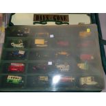 A Lledo Days Gone vintage model display box with advertising vans etc